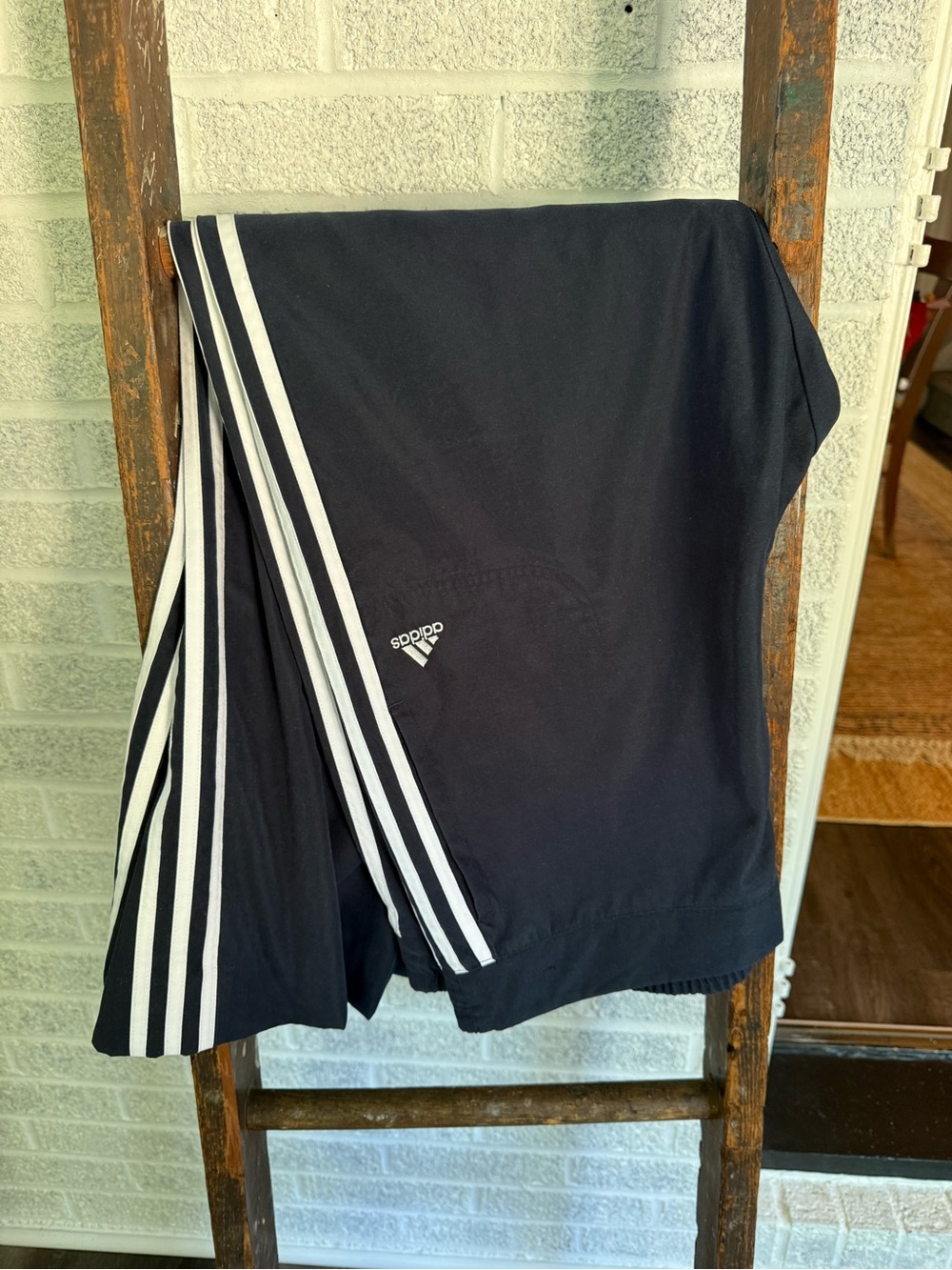 adidas Three-Stripe Navy Track Pants